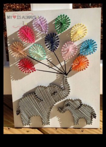 String Art Loov ja hariv kodus valmistatud noortele